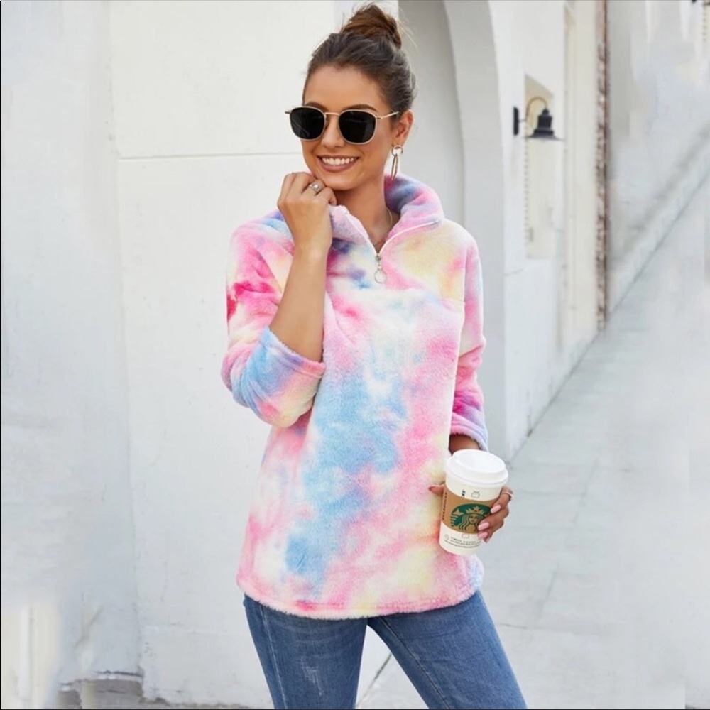 LAST TWO!💓 Pastel Watercolor Pullover